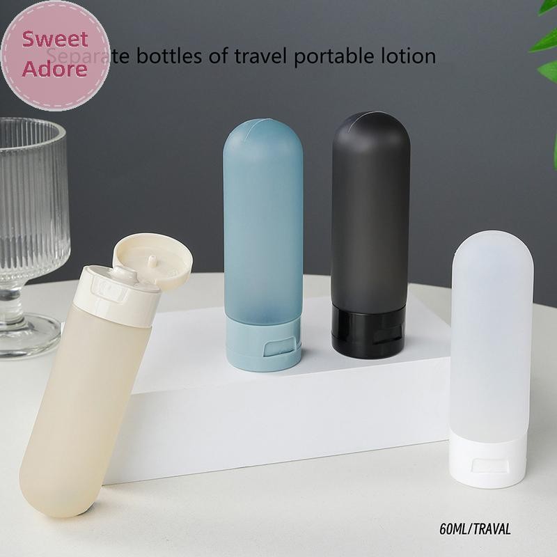 Sweetadore 60ml Leak-proof Travel Bottle Travel Portable Hose Lotion Squeeze Bottle น้ํายาทําความสะอาดผิวหน้าแชมพูเจลอาบน้ําขวดเปล่า TH
