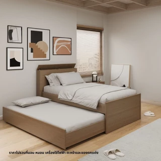Koncept Furniture เตียงสองชั้น 3.5 ฟุต รุ่น TOMO สีไม้อ่อน (120x220x102 ซม.) แบรนด์ KONCEPT FURNITURE