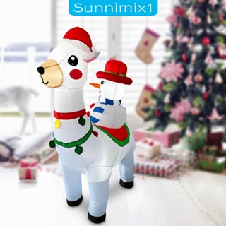 [Sunnimix1] รั้วเป่าลม ลายสโนว์แมน อัลปาก้า คริสต์มาส 1.8 ม. สําหรับตกแต่งเทศกาลคริสต์มาส