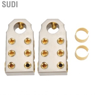 Sudi Pair  Terminal Clamp Positive Negative Audio Modification Golden for 1/0AWG 2/0AWG Welding Cable Car Accessories