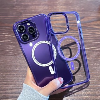 354.เคสใสกันกระแทก แม่เหล็กเคสสําหรับไอโฟน15 สำหรับIPhone 15 PRO MAX plus โปร่งใสเกราะกันกระแทกเคสสำหรับไอโฟนซองใส