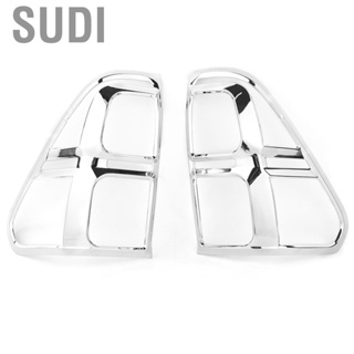 Sudi Exterior Rear Tail Light Lamp Cover 2pcs Taillight Trim Chrome Decorative Frame Fit for Hilux Revo Sr5 2015-2017