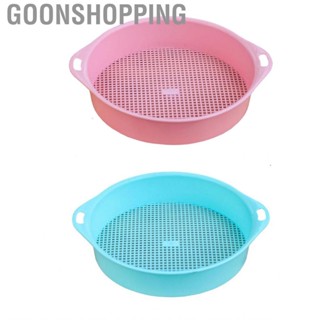 Goonshopping Soil Sifter 3mm PP Tetragonum Hole Portable Screen Filtering Earth and Stone Tools for Garden