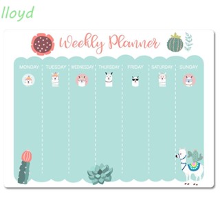 Lloyd สติกเกอร์แม่เหล็กติดตู้เย็น แพลนเนอร์รายวัน แพลนเนอร์รายสัปดาห์ แพลนเนอร์แม่เหล็ก Kawaii TO DO LIST ตารางงานไวท์บอร์ด