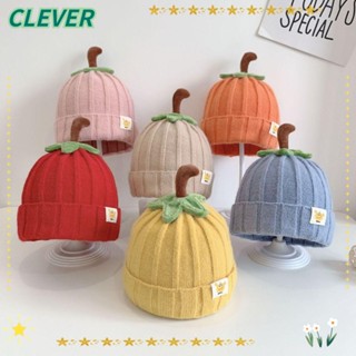 Clever หมวกบีนนี่ถัก ลายฟักทองฮาโลวีน เหมาะกับฤดูใบไม้ร่วง ฤดูหนาว สําหรับเด็กทารกแรกเกิด เด็กวัยหัดเดิน เด็กผู้ชาย และเด็กผู้หญิง