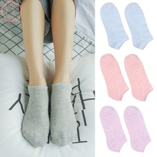 Mioshop ถุงเท้าข้อสั้น สีพื้น แบบนุ่ม สําหรับผู้หญิง