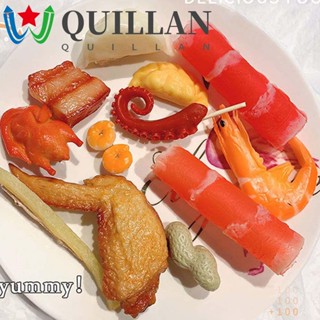 Quillan กิ๊บติดผม อาหารฟาสต์ฟู้ด หมูน่ารัก หน้าท้อง เนื้อม้วน เกี๊ยวอัลลอย สไตล์เกาหลี ปิ่นปักผม