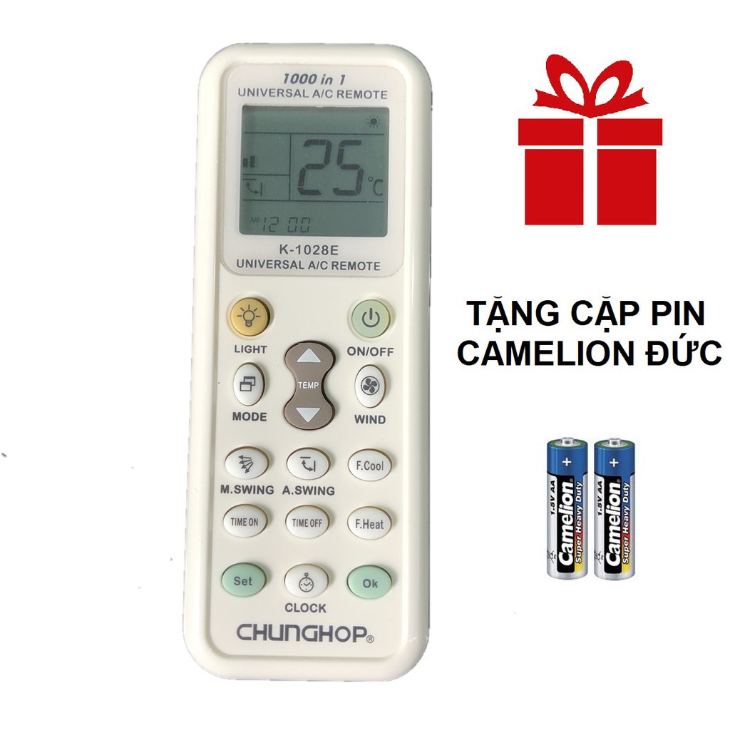 Chunghop K-1028e รีโมทเครื่องปรับอากาศมัลติฟังก์ชั่น-chunghop K-1028e