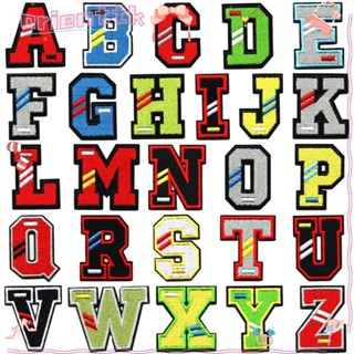 Orienttk แผ่นแพทช์ปักลายตัวอักษร A-Z A-Z 2 นิ้ว หลากสี สําหรับเย็บติดเสื้อผ้า หมวก กระเป๋า DIY 52 ชิ้น