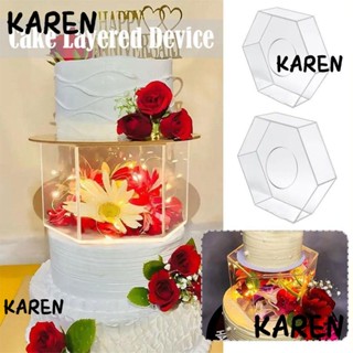 Karen กล่องอะคริลิคใส สําหรับใส่เค้กวันเกิด DIY