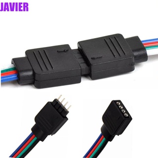 Javier แถบไฟต่อขยาย 5 ชิ้น สําหรับ 3528 5050 RGB Led Strip Cord Cable Cord Cable Cord Adapter RGB Connector