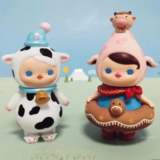 【 ของแท้ 】POPMART PUCKY Elf Milk Baby Series กล่องสุ่ม ตุ๊กตาตัด เทรนด์ เพลย์เซอร์ไพรส์ ของขวัญ ของเล่นแฟชั่น ของขวัญคริสต์มาส