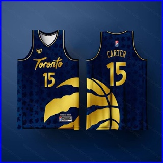 เสื้อกีฬาบาสเก็ตบอล GP1 Raptors Carter Jersey พลัสไซซ์ PG1