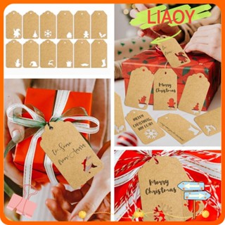 Liaoy ป้ายฉลากแขวน ลายซานตาคลอส ต้นคริสต์มาส 48 96 144 ชิ้น DIY