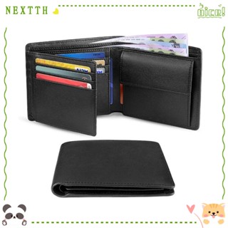 Nextth กระเป๋าสตางค์ หนังแท้ นิ่ม อเนกประสงค์ ใส่บัตรได้ สีตัดกัน สําหรับผู้ชาย