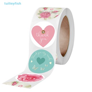 Tuilieyfish ฉลากซีลซองจดหมาย ลาย Thank you er เครื่องเขียน 500 ชิ้น ต่อชุด