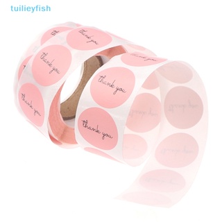 Tuilieyfish สติกเกอร์ฉลาก ทรงกลม ลาย THANK YOU สําหรับติดตกแต่งบรรจุภัณฑ์ IH 500 ชิ้น