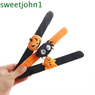 Sweetjohn สายรัดข้อมือ แบบเขย่า ทรงกลม ลายการ์ตูนฮาโลวีน