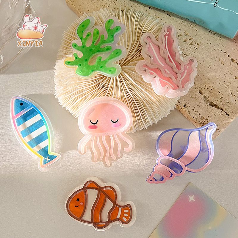 🐠XINYIA🐠 กิ๊บติดผม รูปเปลือกหอย ปลาดาว ประดับไข่มุกน่ารัก 2024