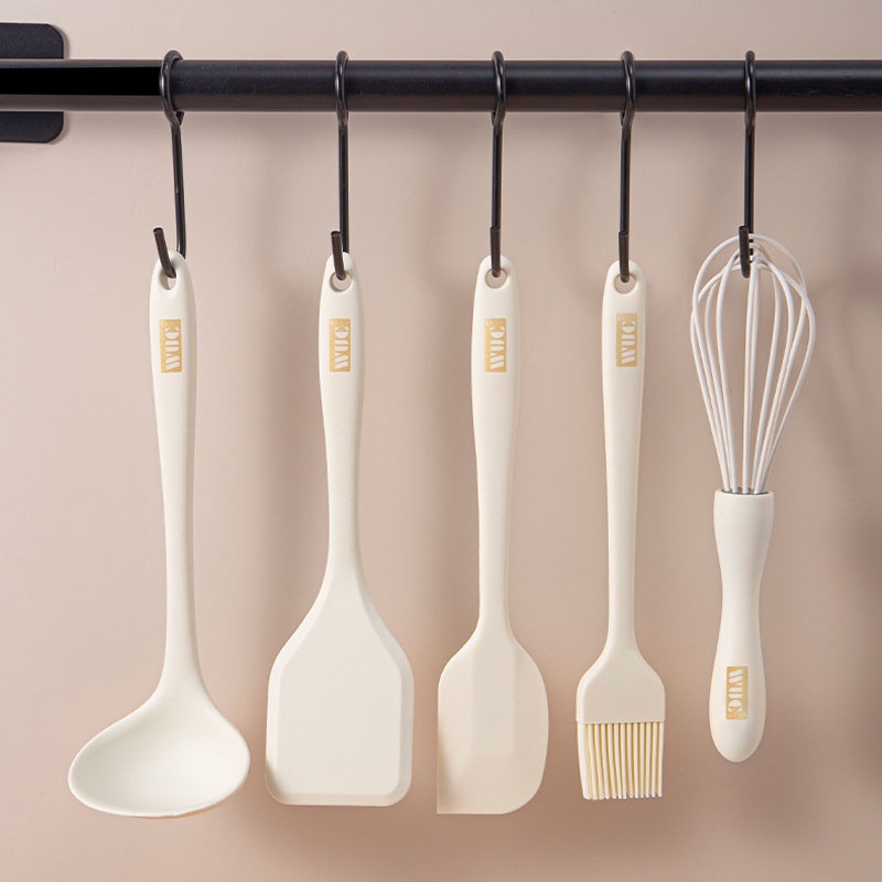 ช้อนไม้พายซิลิกาเจล ทนอุณหภูมิสูง สําหรับทําอาหาร คนไข่ ซุป น้ํามัน - รูปที่ 4