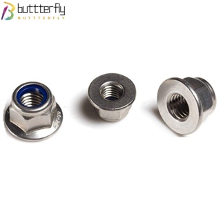 Buttterfly น็อตหน้าแปลน หกเหลี่ยม เมตริก M6 (6 มม.) สเตนเลส 304 สีดํา 20 ชิ้น