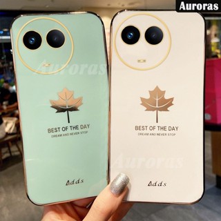 เคสมือถือ แบบนิ่ม ลายใบเมเปิ้ล 6D กันกระแทก ป้องกันกล้อง สําหรับ Realme 11 Pro Plus Realme11 Pro Plus