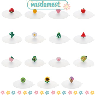 WISDOMEST ฝาครอบถ้วยซิลิโคน กันฝุ่น ใช้ซ้ําได้ น่ารัก