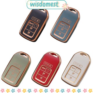 WISDOMEST เคสรีโมทกุญแจรถยนต์ แบบเต็มรูปแบบ อุปกรณ์เสริม สําหรับ Honda Civic