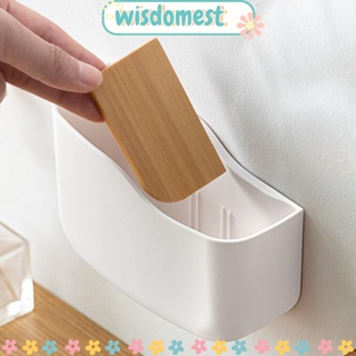 Wisdomest ชั้นวางรีโมตคอนโทรล แบบติดผนัง มีกาวในตัว สีขาว