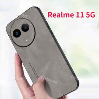 เคสโทรศัพท์มือถือหนัง PC แข็ง ผิวด้าน กันกระแทก ปิดด้านหลัง หรูหรา สําหรับ Realme 11 5G 2023 11 5G 11 11Realme 4G 2023 5G 2023