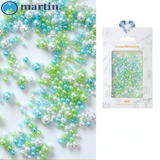 Martin ลูกปัดไข่มุก คละขนาด สไตล์ญี่ปุ่น สําหรับตกแต่งเล็บ 1.5-4 มม. DIY