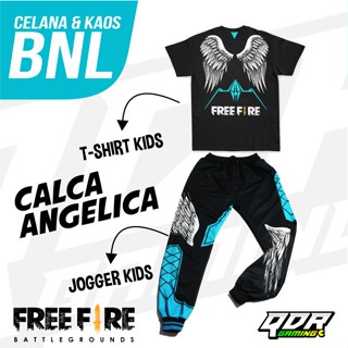 เสื้อยืด และกางเกง ลาย BNL Free Fire FF 103 Calca Angelica Qdr สําหรับเด็ก