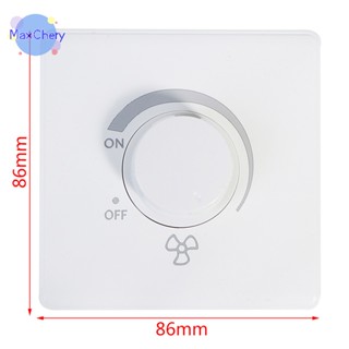 Mchy&gt; ใหม่ สวิตช์ควบคุมความเร็วพัดลมเพดาน 220V 10A 86 แบบ ปรับได้