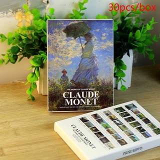 โปสการ์ด ลายการ์ตูน Claude Monet สไตล์วินเทจ จํานวน 30 แผ่น ต่อชุด