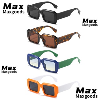 Maxg แว่นตากันแดด ทรงสี่เหลี่ยมผืนผ้า สีแคนดี้ สไตล์วินเทจ เรโทร สําหรับผู้หญิง