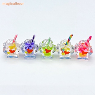 Magicalhour^^ โมเดลถ้วยดาวเรืองแสง ขนาดเล็ก แฮนด์เมด DIY สําหรับตกแต่งบ้านตุ๊กตา 2 ชิ้น