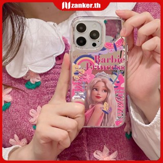 【อยู่ในการจัดส่ง】 Y2k Barbie Style Pink Mirror Princess Iphone Shell เหมาะสำหรับ 11 12 Pro 13 Pro Max และอื่นๆ