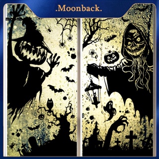 &lt;moonback&gt; สติกเกอร์ ลายผีฮาโลวีน กันน้ํา ลอกออกได้ สําหรับติดตกแต่งกระจก ประตู หน้าต่างบ้าน