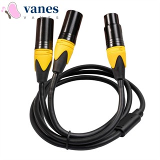 Vanes1 XLR สายเคเบิลแยกสัญญาณเสียงไมโครโฟน ตัว Y ตัวเมีย เป็นตัวผู้ XLR คู่ 3 ฟุต 100 ซม. ทนทาน