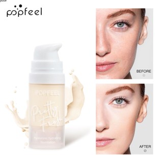 POPFEEL คอนซีลเลอร์ Liquid Foundation ครีมไร้ที่ติผิวเครื่องสำอางค์ Face BASE แต่งหน้าผิวกระจ่างใส Liquid Foundation Matte Moisturizing Face เครื่องสำอาง puueqg