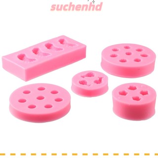 Suchenhd แม่พิมพ์ซิลิโคน รูปสตรอเบอร์รี่ สับปะรด ผลไม้ ส้ม สตรอเบอร์รี่ บลูเบอร์รี่ ฟองดองท์ สําหรับทําช็อคโกแลต 5 ชิ้น