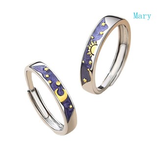 Mary Star แหวนคู่รัก ปรับได้ สําหรับงานแต่งงาน งานเลี้ยง ดินเนอร์ ท่องเที่ยว