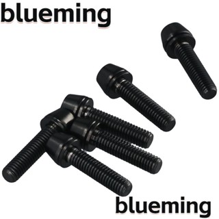 Blueming2 สกรูหัวเรียว หกเหลี่ยม M5*20 มม. พร้อมสกรูแหวนรอง โลหะผสมไทเทเนียม ประสิทธิภาพสูง สีดํา สําหรับอะไหล่รถจักรยาน 6 ชิ้น