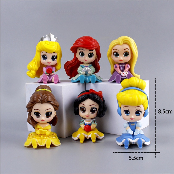 ตุ๊กตาเจ้าหญิงดิสนีย์ Snow White Cinderella Beautiful Ariel Aurora Rapunzel ของเล่นสําหรับเด็ก