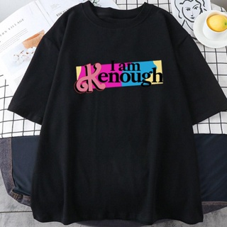 เสื้อเลือกตั้ง 【พร้อมส่ง】เสื้อยืดท็อปแขนสั้น ผ้าฝ้าย ลายภาพยนตร์ I Am Kenough I Survived 2023 สไตล์ฮาราจูกุ สําหรับผู้ชา