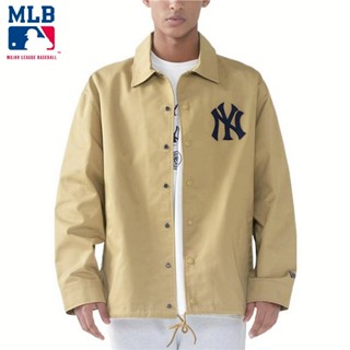 Mlb100% ของแท้ เสื้อแจ็กเก็ต คอปกพับ ปักลายโลโก้ แฟชั่นสําหรับผู้ชาย และผู้หญิง