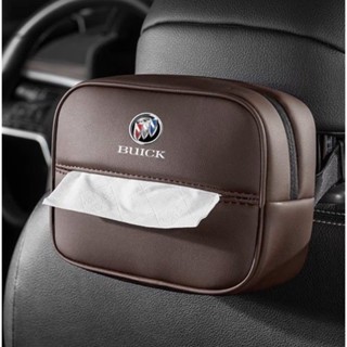 BUICK LOGO tissue box ENCORE ENVISION ENCLAVE GL8 GL6 Lacross Regal car seat back-mounted paper bag armrest box miscellaneous storage leather bag