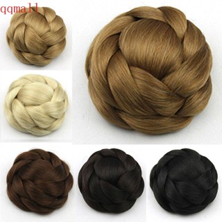 Qqmall ผมปลอม ผมสังเคราะห์ สีดํา ย้อนยุค วินเทจ ผู้หญิง ฮั่นฝู ผม Chignon เจ้าสาว ต่อผม ธรรมชาติ ทนความร้อน ไฟเบอร์ ตรง ผม Chignon