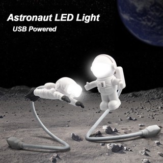 โคมไฟตั้งโต๊ะ LED รูปนักบินอวกาศ แบบพกพา ชาร์จ USB ของขวัญคริสต์มาส สําหรับคู่รัก