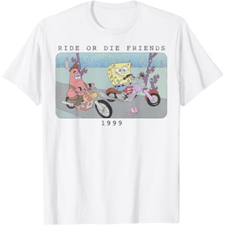 เสื้อยืดแขนสั้น พิมพ์ลายการ์ตูน SpongeBob SquarePants Pie Daxing Octopus Brother Crab Boss สําหรับผู้ใหญ่ ผู้ชาย และผู้หญิง ไซซ์ XS-3XL